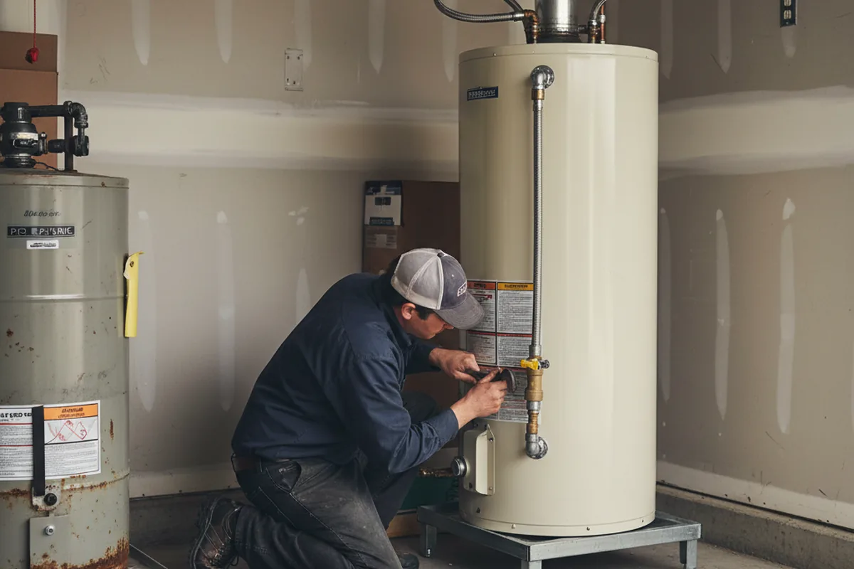 Water heater and shutoff valve replacement in Westphalia